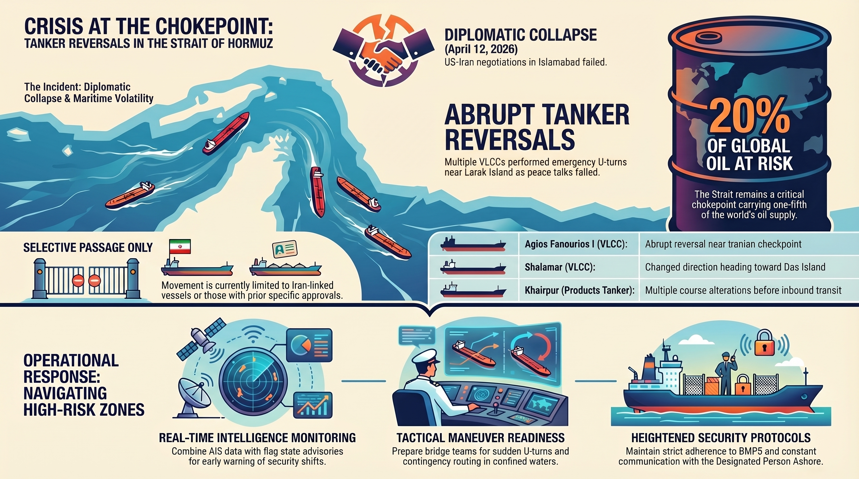 Media for Oil Tankers Reverse Course in Strait of Hormuz Following Collapse of US-Iran Negotiations