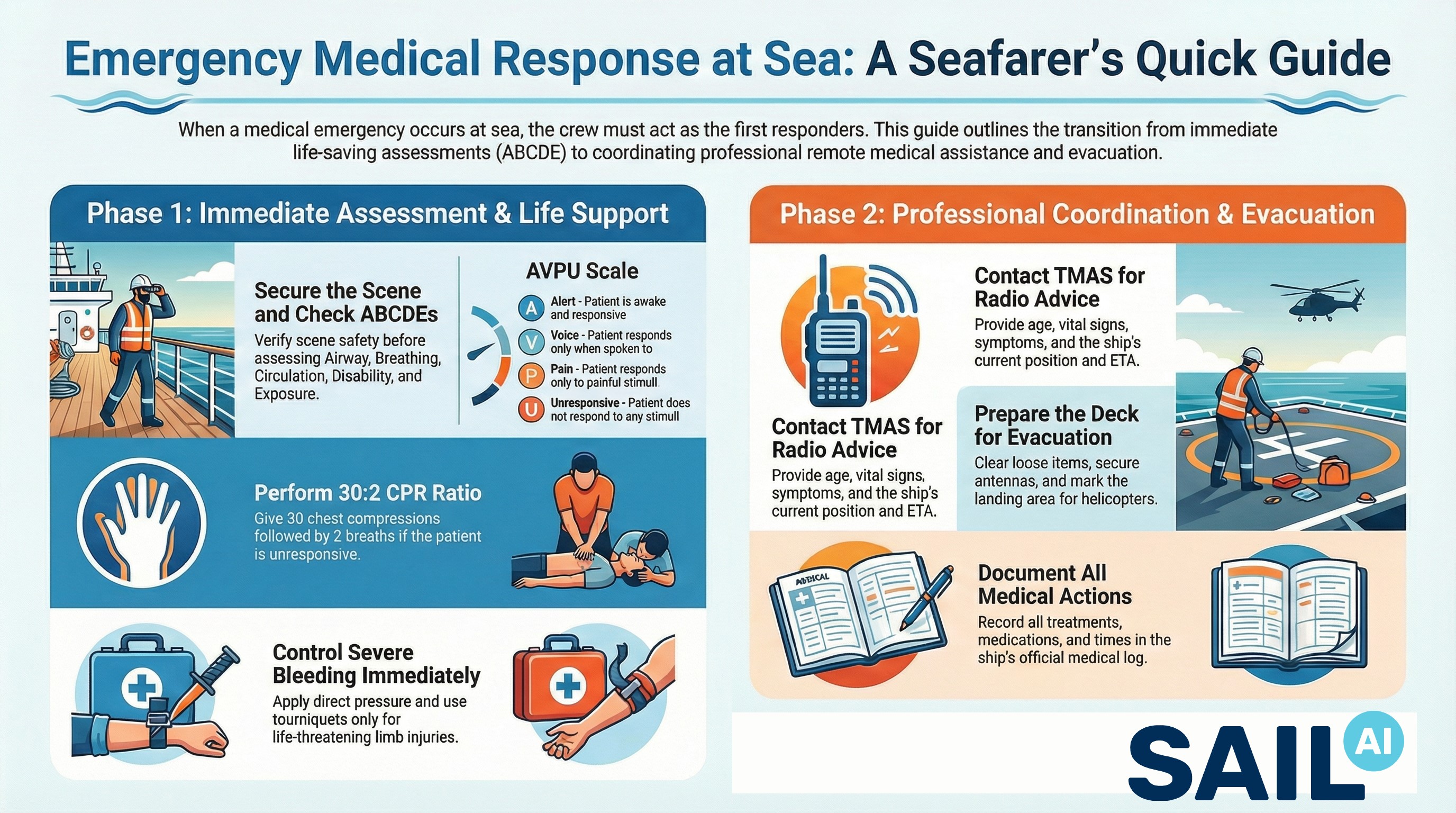 Media for Immediate Medical Response on a Merchant Vessel: Quick Guide for Seafarers